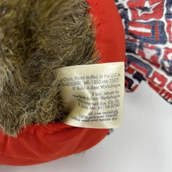 Build-A-Bear Chubby Cubby Vintage Plush‎ Teddy Pinafore Dress Shoes Has Orig Tag - Picture 7 of 15